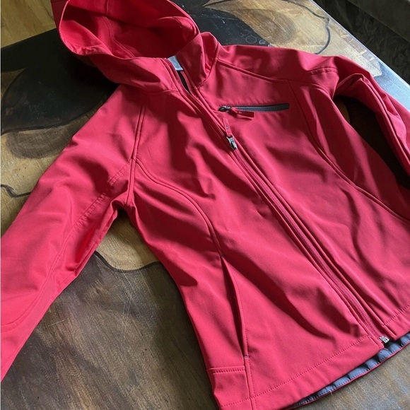 Women's Red Varsity Jacket - Picture 7 of 9